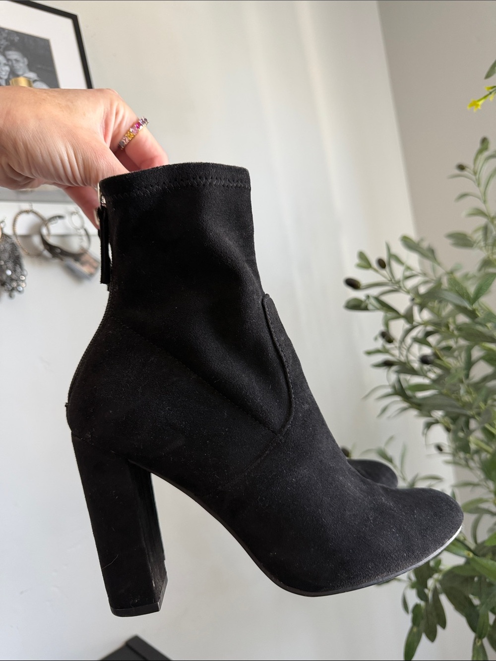 Steve Madden Suede Block Heel Ankle Boots
